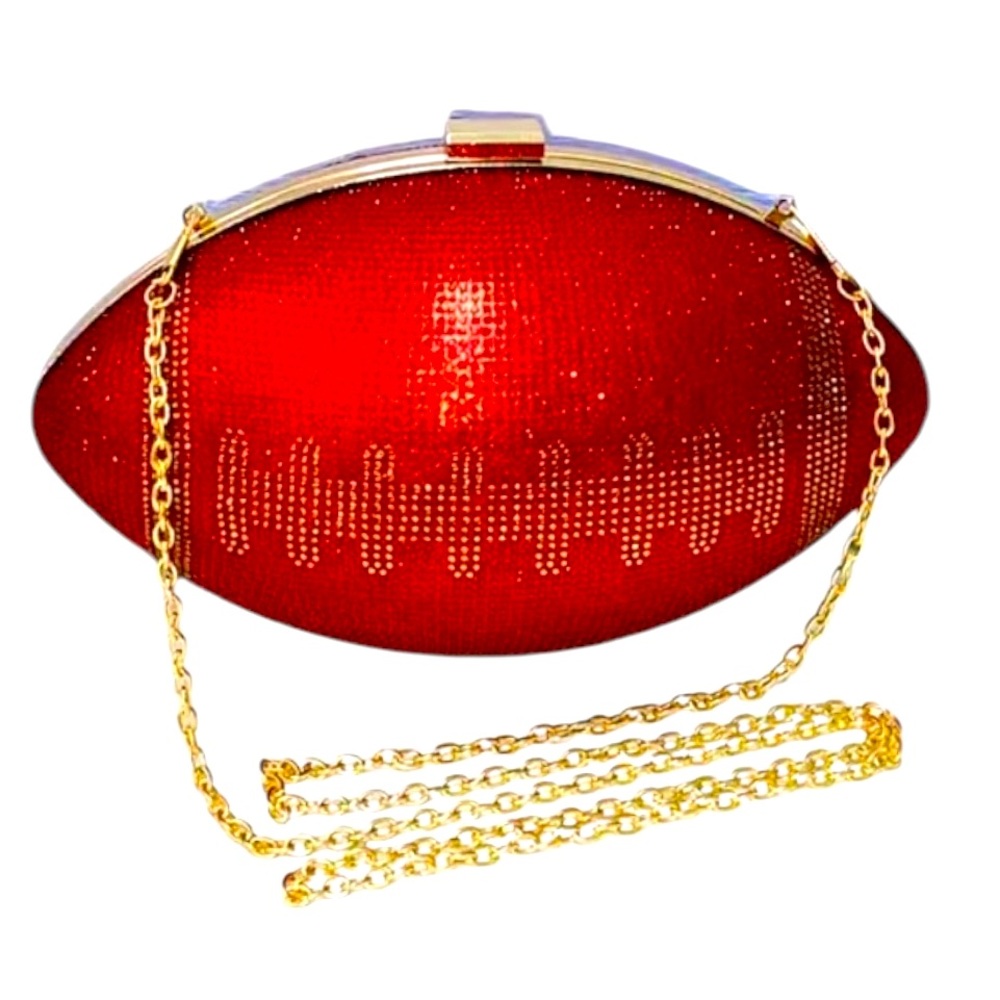 Rhinestone Footballl Crossbody Bag